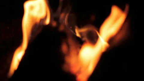 Fire place, close up in 60 fps 720 / Slow motion Stock Footage 92871593