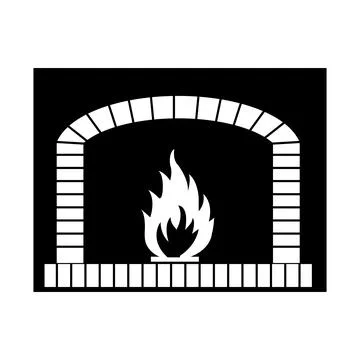 Fire place icon design Stock Illustration