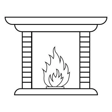 Fire place icon design Stock Illustration