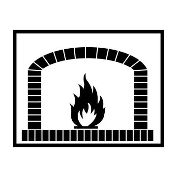 Fire place icon design Stock Illustration