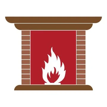 Fire place icon design Stock Illustration
