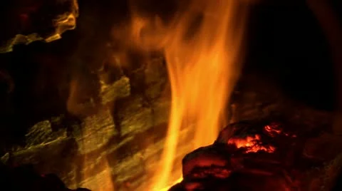 Fire Place - Perfect Flame - Background Stock Footage 20592704