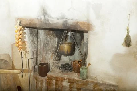 Fire place Stock Photos