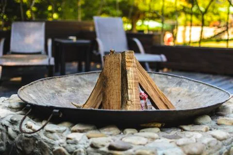 Fire place Stock Photos