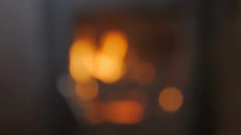 Fire Place Pull Focus Stock Footage 124641568