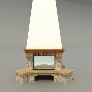 Fire-place1 3ds 3D Model