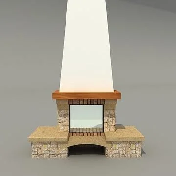 Fire-place2 3ds 3D Model
