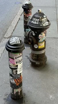 Fire plug with graffiti Stock-Fotos