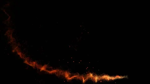 Fire plume, rapid fire, rotation and flight. 3D rendering. Stock-Footage 132099346