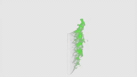 Fire Pole 02 Loop Green HD Stock Footage 312508536