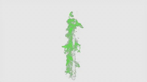 Fire Pole 03 Loop Green HD Stock Footage 312508579
