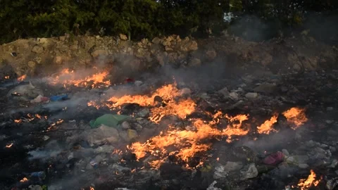 FIRE POLLUTION 库存影片 133917516