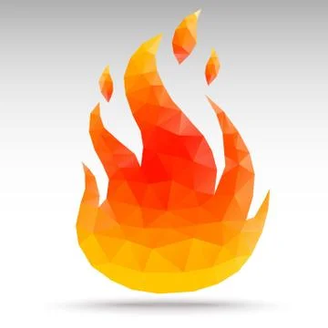 Fire. Polygonal geometric Stock Illustration