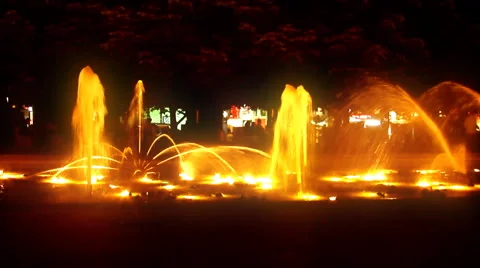 Fire pool or fire sprinkler  Video stock 908800