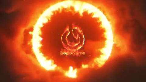 Fire Portal In Clouds Stock After Effects