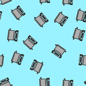 Fire pot cooking vector seamless pattern Stockillustratie