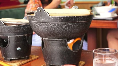 Fire Pot Stew On Table At Busy Restaurant 02 4K Stock Footage 46211769