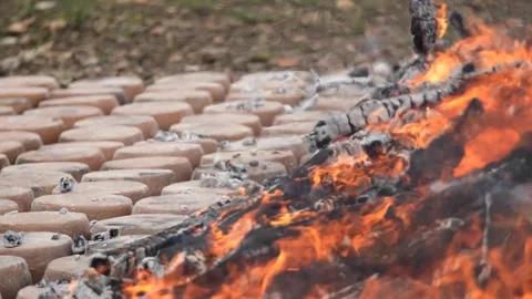 Fire prepared for casseroles Stock Footage 293994938