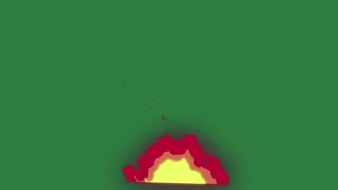 Fire Professional On Chroma Key For Compositing Stock Footage 338011794