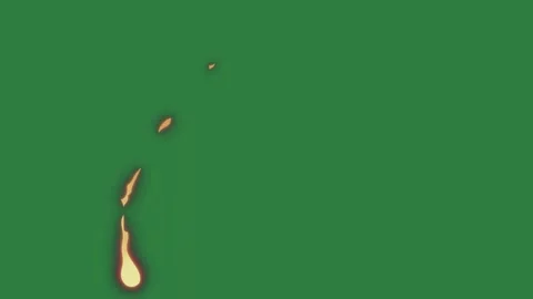 Fire Professional On Green Screen Chroma Key Background Stock Footage 338011799