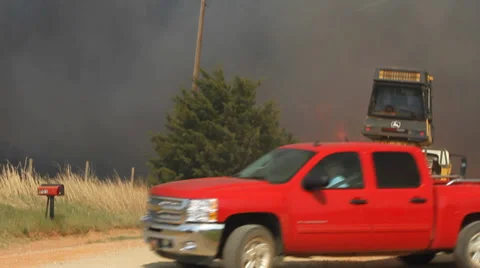 Fire prompts emergency evacuation Stock Footage 37809964