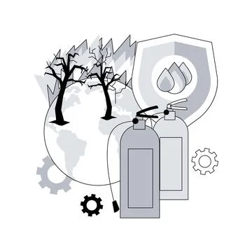 Fire protection abstract concept vector illustration. Stock Illustration
