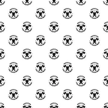 Fire protection department pattern seamless vector Stock Illustration