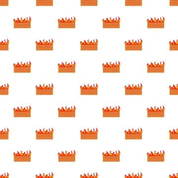 Fire protection of files pattern, cartoon style Illustrazione stock