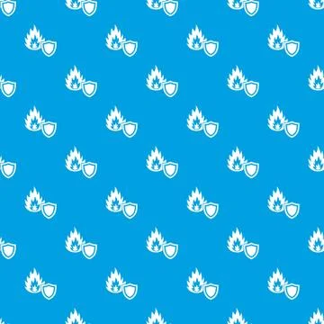Fire protection pattern seamless blue Stock Illustration