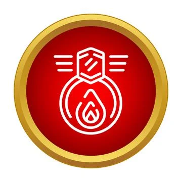Fire protection system icon symbolizing safety and security Stock Illustration