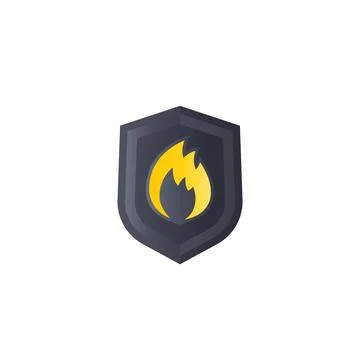 Fire protection vector logo mark Stock Illustration