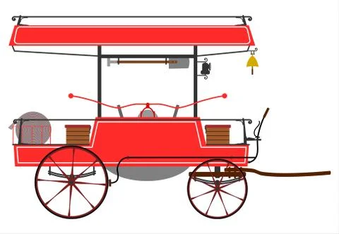 Fire pumper. Stock Illustration