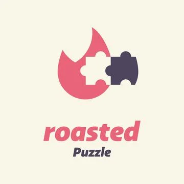 Fire Puzzle Logo Stock Illustration