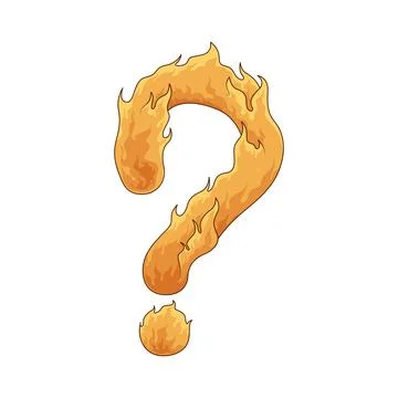 Fire question illustration Stockillustratie