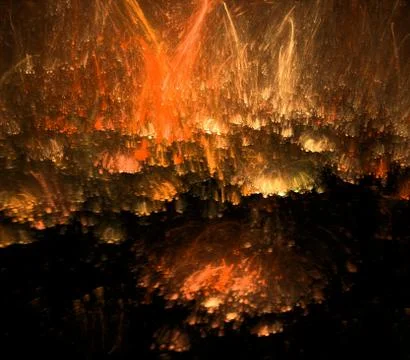 Fire rain, abstract generated fractal background Stock Illustration