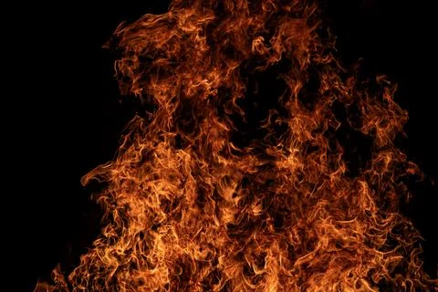 Fire Realistic Fire Flames. Fire Burning Texture Fire. Glowing Blaze Backgrou Stock Photos