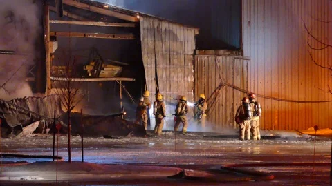 Fire in recycling factory Stock-Footage 103627718
