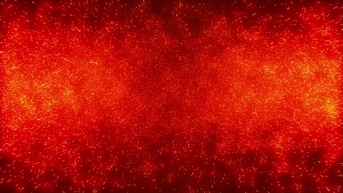 Fire Red and Yellow Galaxy Particles Stock Footage 283100406
