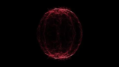 Fire red energy ball effect aura glow spin. 3d rendering Illustrazione stock