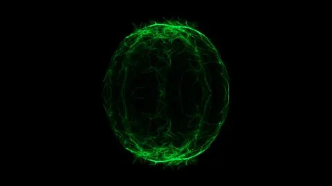 Fire red energy ball effect aura glow spin. 3d rendering Stock Illustration