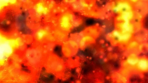 Fire Red Falling Ashes with Rising Black Smoke Particles Stock Footage 112605606
