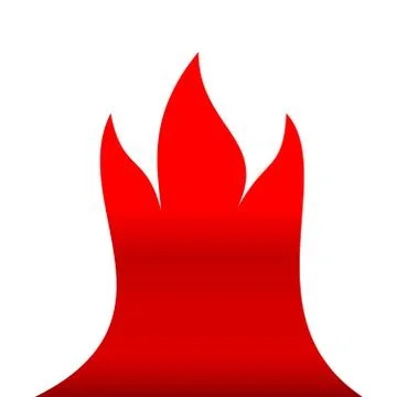 Fire red isolate, illustration, cartoon Stock Illustration