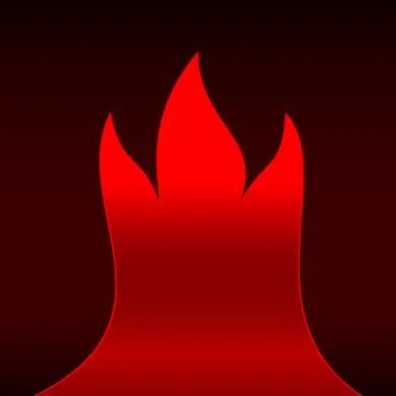 Fire red isolate, illustration, cartoon Illustrazione stock