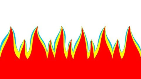 Fire red isolate, illustration, cartoon Illustrazione stock