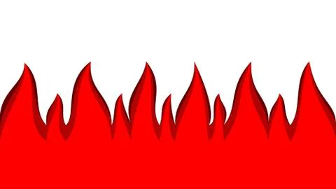 Fire red isolate, illustration, cartoon Stock Illustration