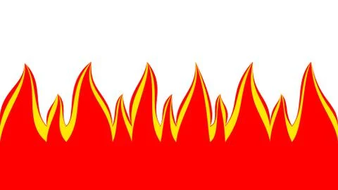 Fire red isolate, illustration, cartoon Stock Illustration