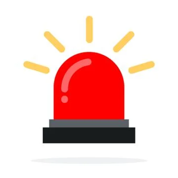 Fire red siren Stock Illustration