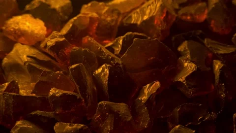 Fire Reflection off Rocks Dark Hypnotic Stock Footage 141099810