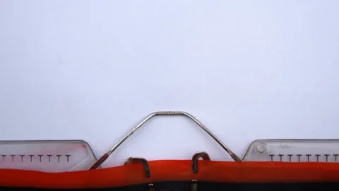 Fire report - phrase printed on an old typewriter in red letters, close up. Stock Footage 126644970