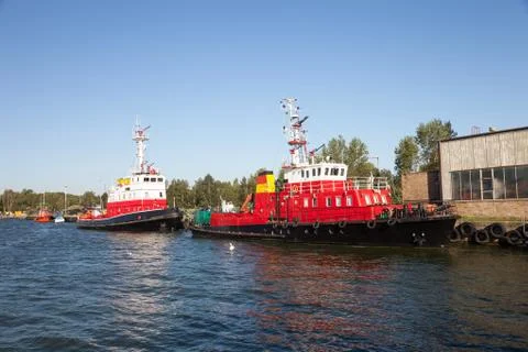 Fire rescue ship Stock Photos